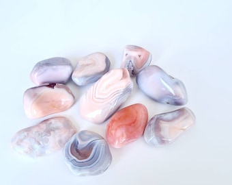 Pink Botswana Achat Trommelstein