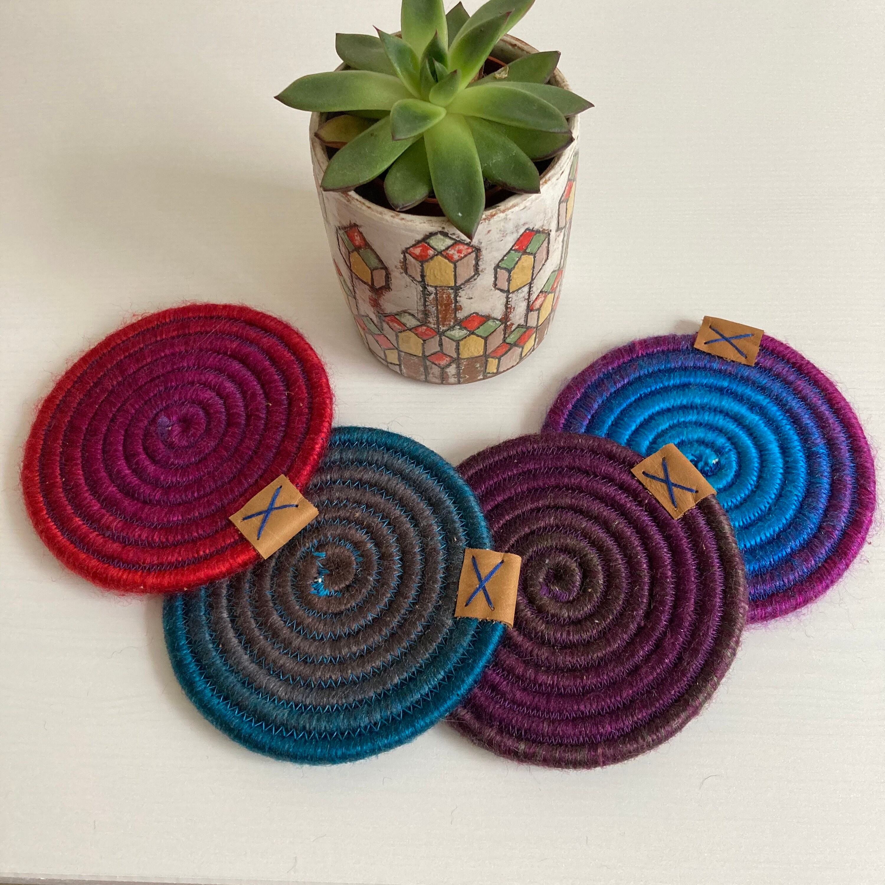 Rope coaster Set of 4 Etsy