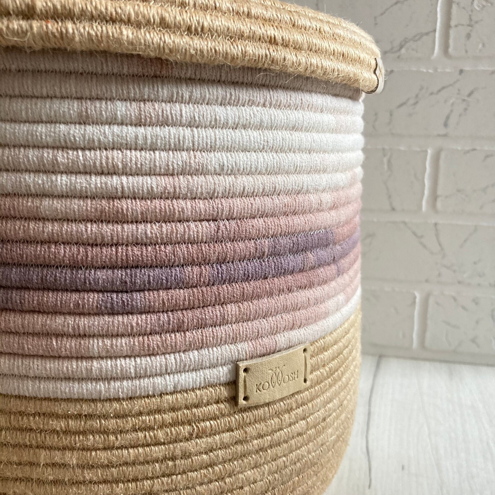 Large Rope Basket With Lid Housewarming Gift Cozy Basket Etsy