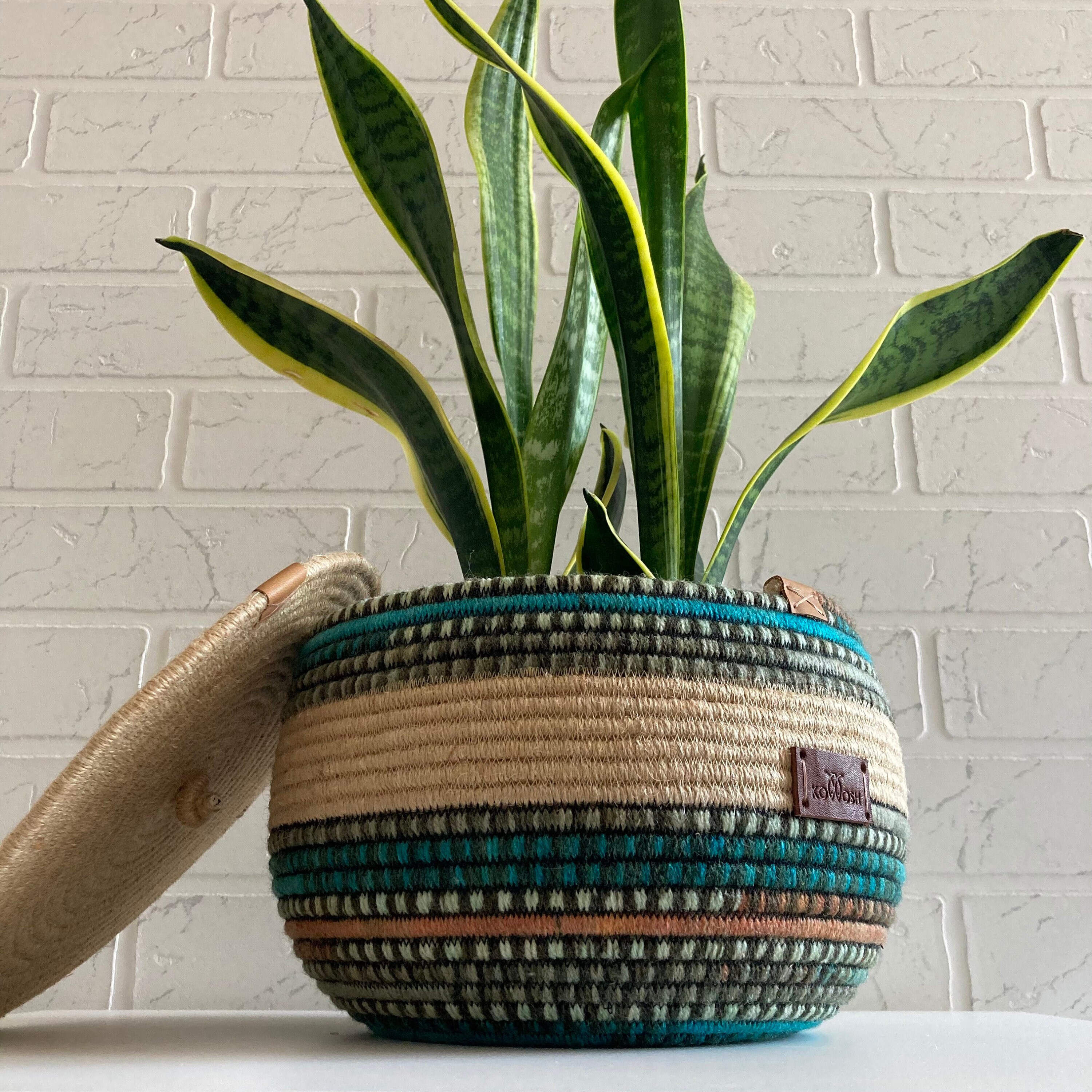 Cotton rope basket with lid Housewarming gift Etsy