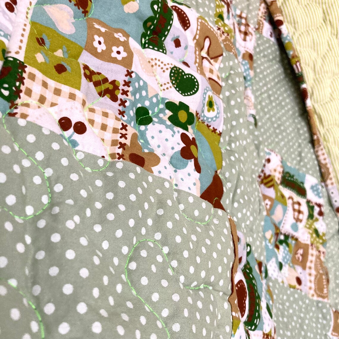 Baby quilt Olive green blanket Moss green blanket Etsy