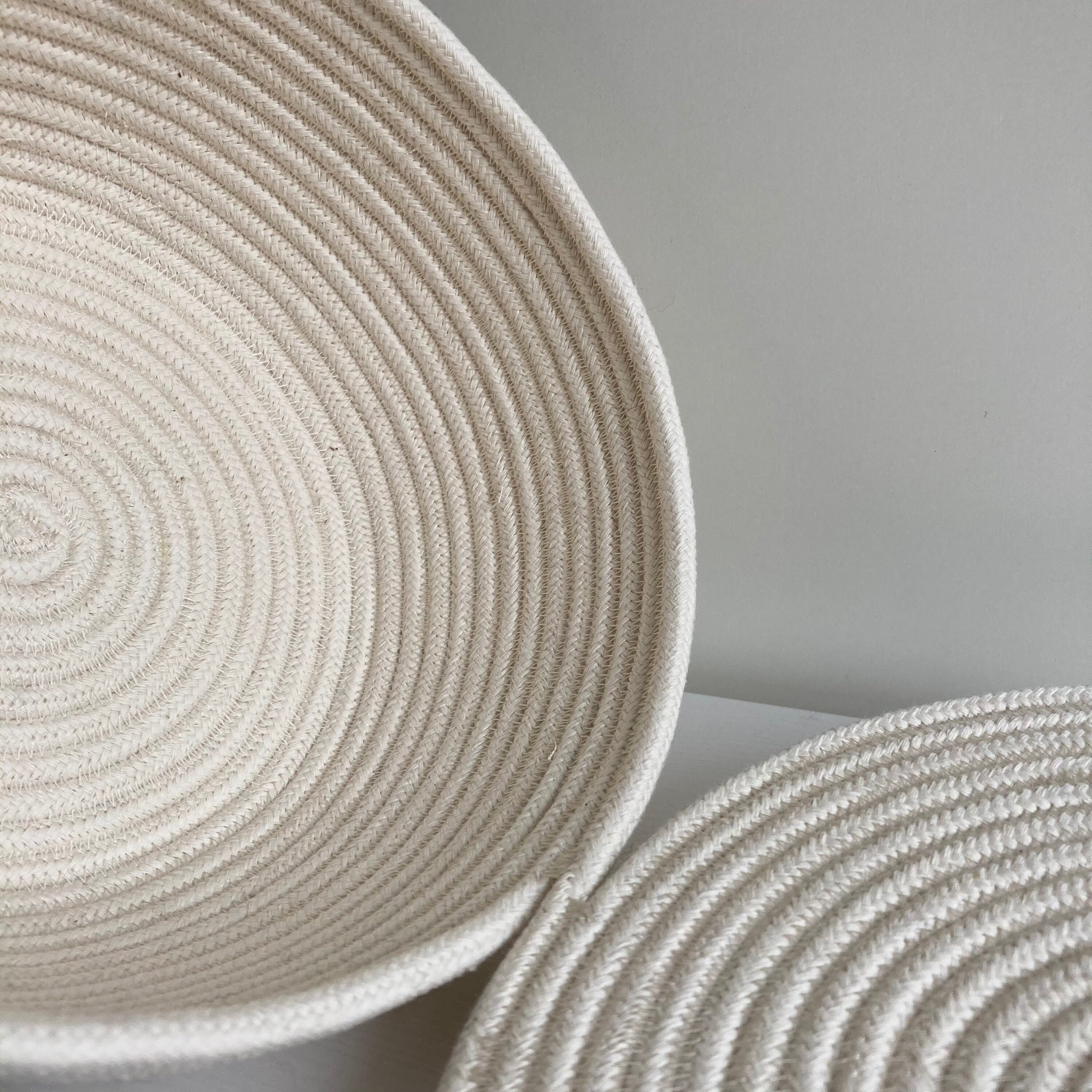 Cotton rope basket with lid White decorative basket Etsy