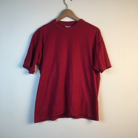 Manhattan Germany school red black T shirt Tee Old