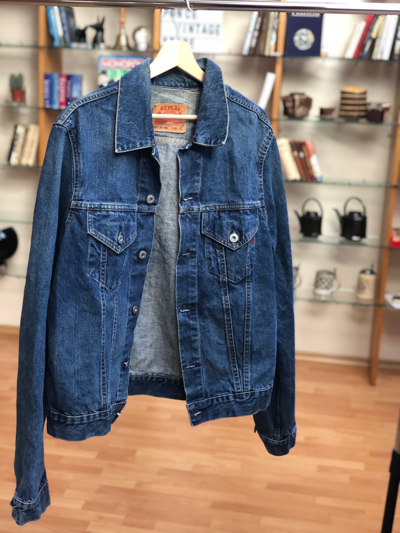 Replay Jean Jacket blue USA denim Jacket 80s Vintage 90s Size | Etsy