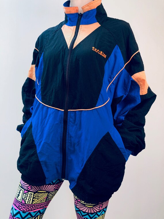 Blue/Peach Windbreaker / Etsy