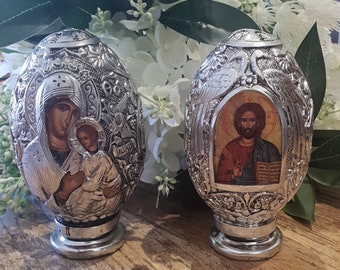 Orthodox Icon i Double Sided Egg Icon i Orthodox Icon i Easter Icon