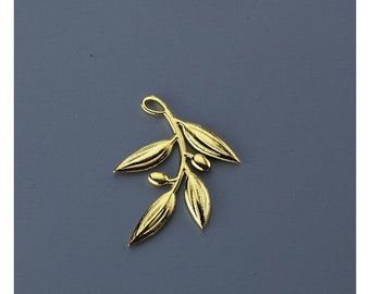 Coco Junior Olive Branch Charms - Gold - Pack of 10