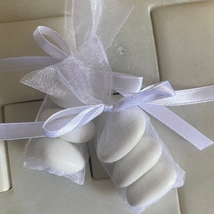 White or Ivory Slimline Organza Pouch | Mini Bombonerie | Sugar Coated Almonds | Wedding Favours | Christening Favours