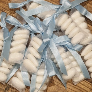 White or Ivory Slimline Organza Pouch | Bombonerie | Sugar Coated Almonds | Wedding Favours | Christening Favours