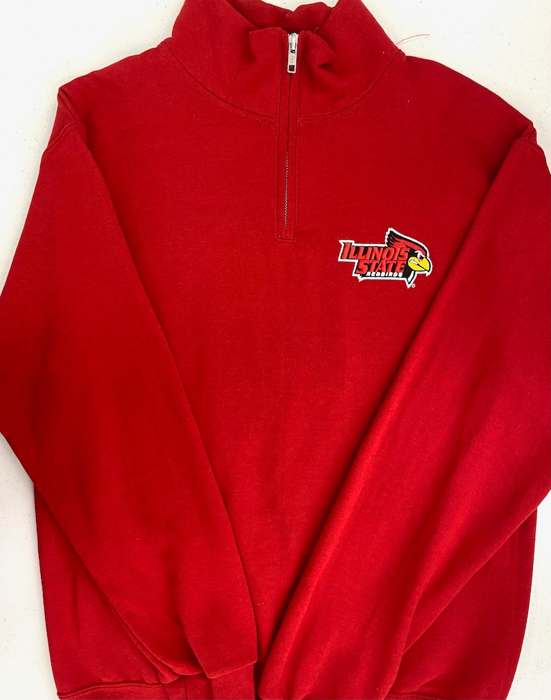 Illinois State University Redbirds Quarter Zip Sweatshirt - Etsy