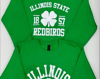 Illinois State University Redbirds St. Patrick's Crewneck Sweatshirt & Hoodie