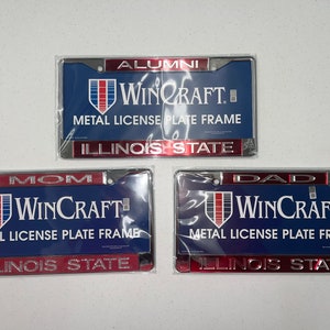 Illinois State University Metal License Plate Frame