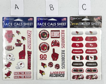 Illinois State Redbird Face Sticker Sheet