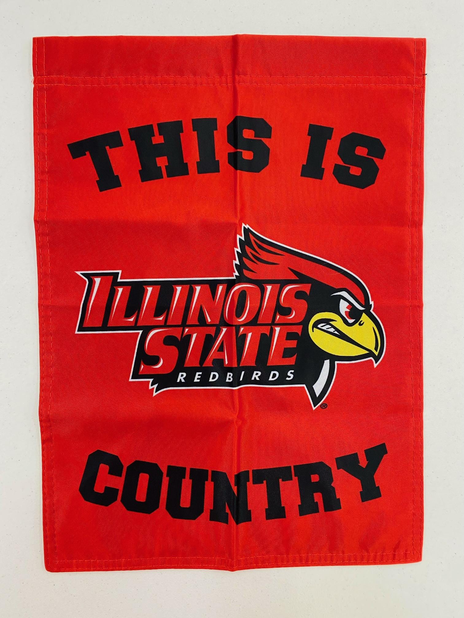 Illinois State University Gartenflagge – Doppelseitig, 100% Polyester, Mit Redbirds-Logo (Design A)