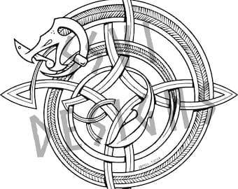 Spiral Knotwork Dragon