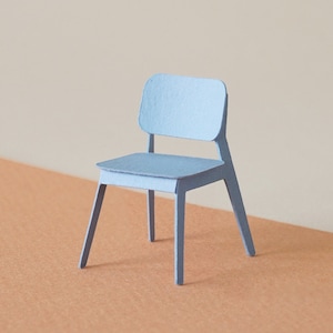 Modern Dining Chair template, 1/24 scale, PDF file, SVG and DXF file, for hand cut, cutting machine and laser cut