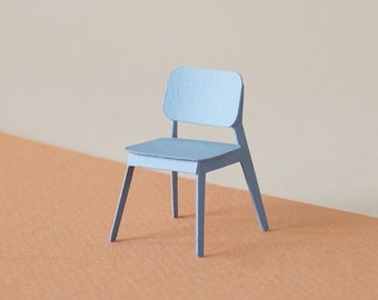 Dollhouse Dining Chair Template: 1/24 Scale SVG DXF PDF