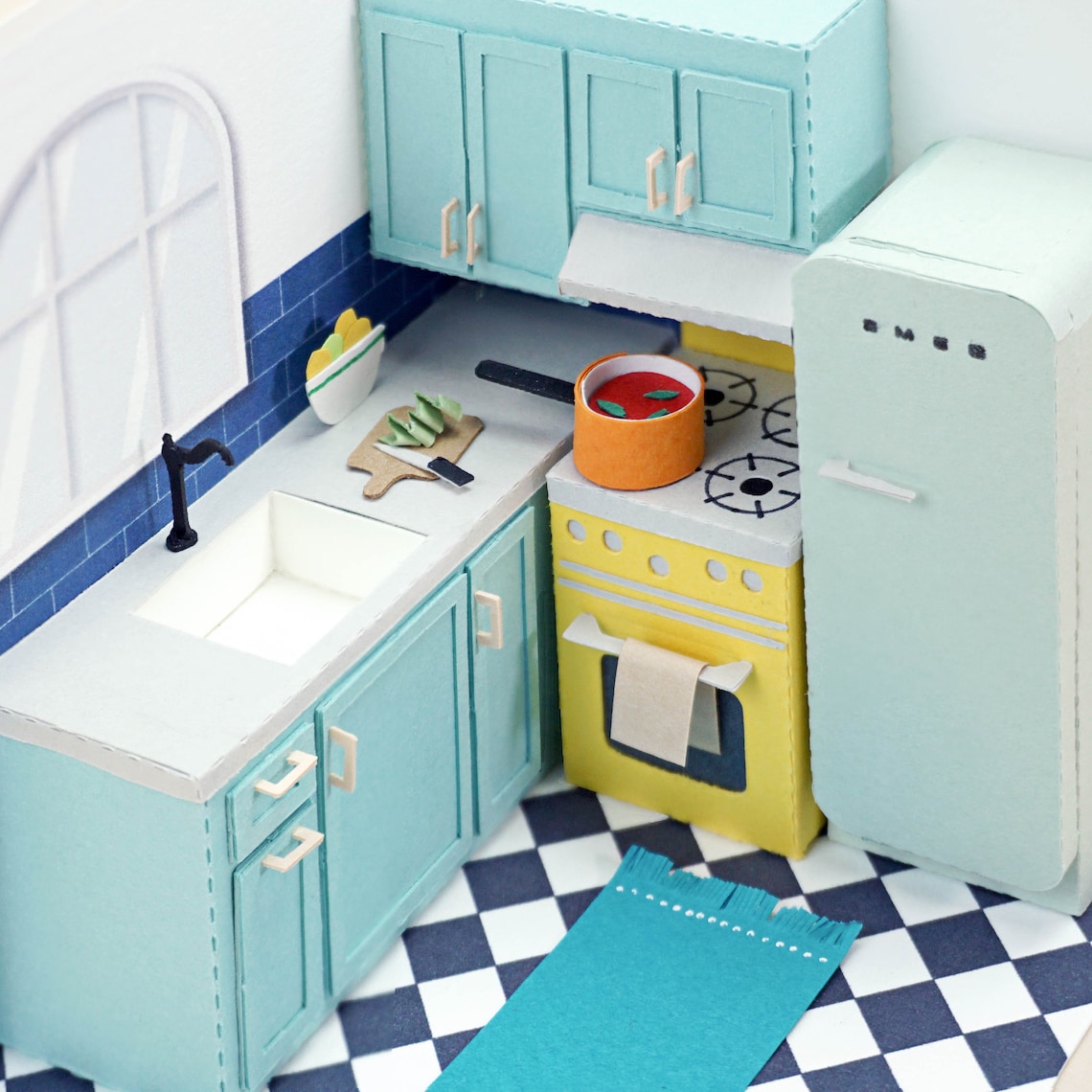 Kitchen Cabinet Set Template 1:24 Scale PDF File SVG and - Etsy Australia