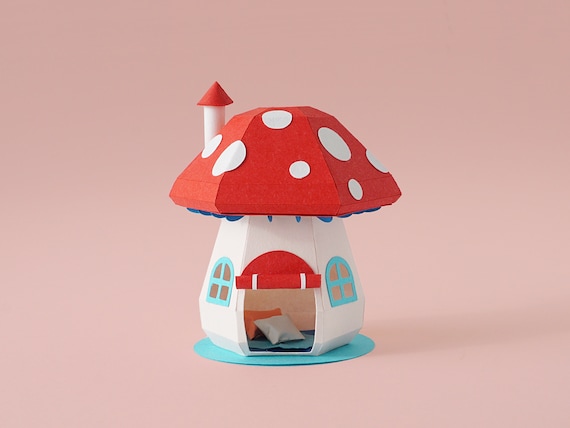 Modèle de tente de jeu de champignons pour enfants, échelle 1:24, fichier  PDF, fichier SVG, fichier DXF pour coupe à la main, machine à découper -   France