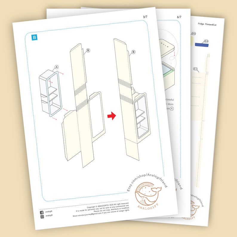 Vintage fridge template, PDF file, SVG and DXF file, for cutting machine, laser cut and hand cut, Christmas Gift image 6