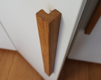 58cm Möbelgriff aus Massivholz, Schubladengriff aus Eiche, für Pax-Türen, Holzgriff lang