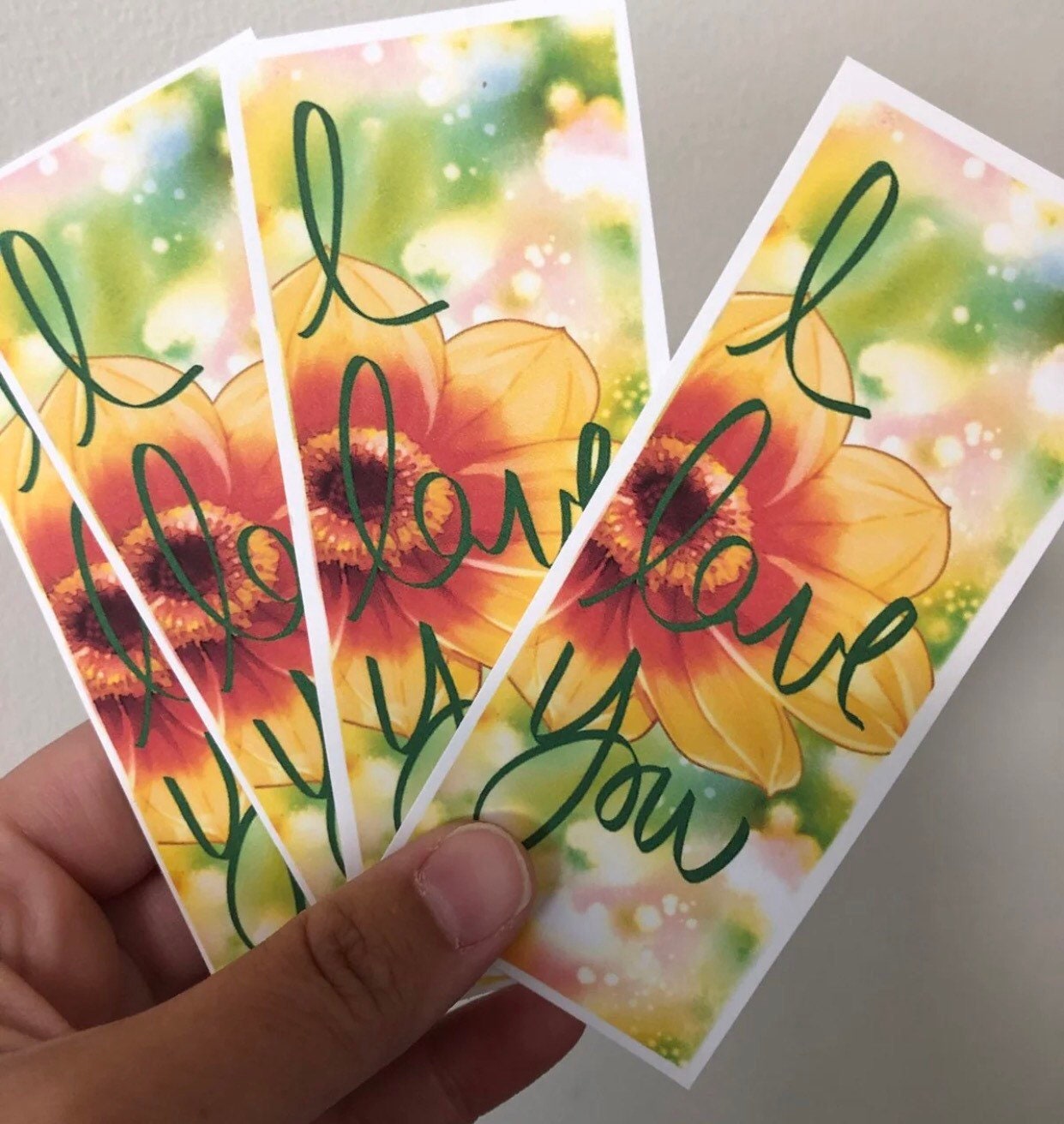 Handmade laminated bookmarks variety Etsy