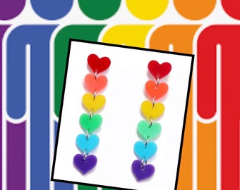 SALE - Rainbow Love Heart