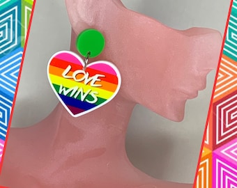 Love Wins - Dangle Earrings
