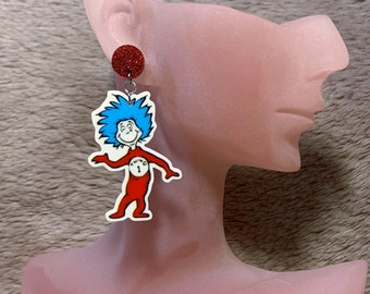 Thing 1 & Thing 2 - Dangle Earrings