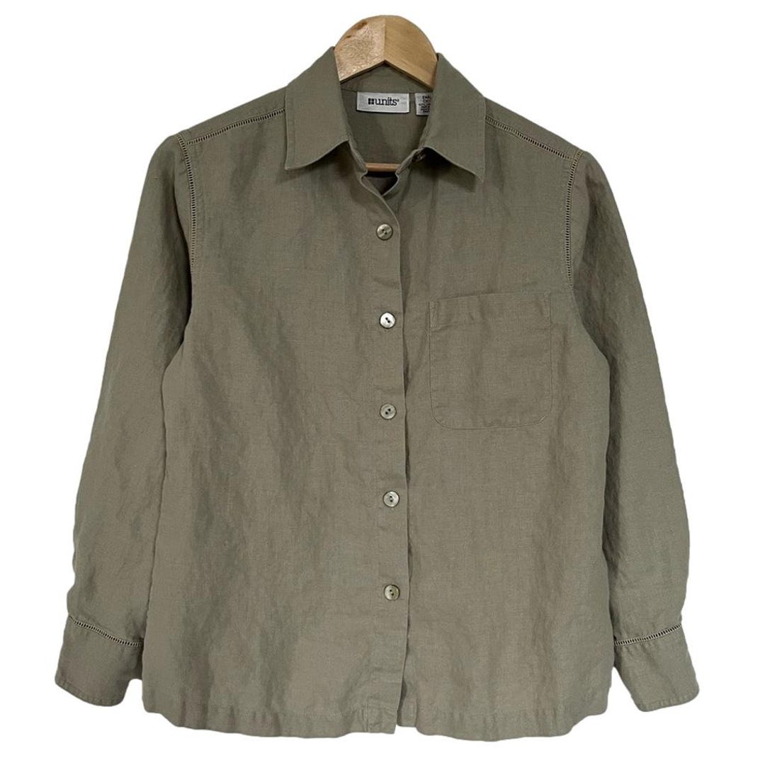 SAGE+FIG Plus Size Floral Mineral Wash French Terry Button Up Shirt