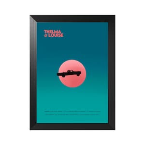 THELMA & LOUISE. Poster film minimal/minimalista. File pronto per stampa su carta, tela, etc. Locandina Download istantaneo A4/A3/A2