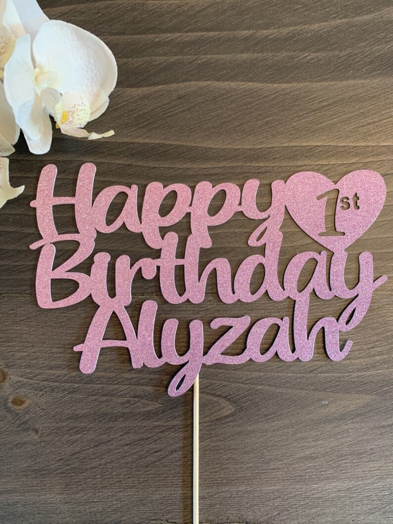 Happy Birthday Cake Topper 1st Birthday Cake Topper Custom Etsy Canada