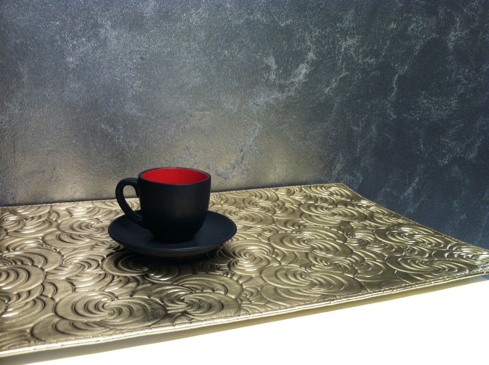 Gold Metallic Placemat Luxury Genuine Italian Textured Leather Etsy