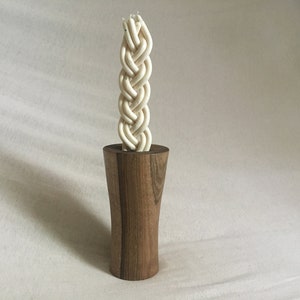 Havdalah Kerzenhalter Natürliche Walnuss Altholz Zeitgenössische Moderne Handgefertigt Jejuda Jüdische Kunst Kunst Zuhause Geschenk Kerze