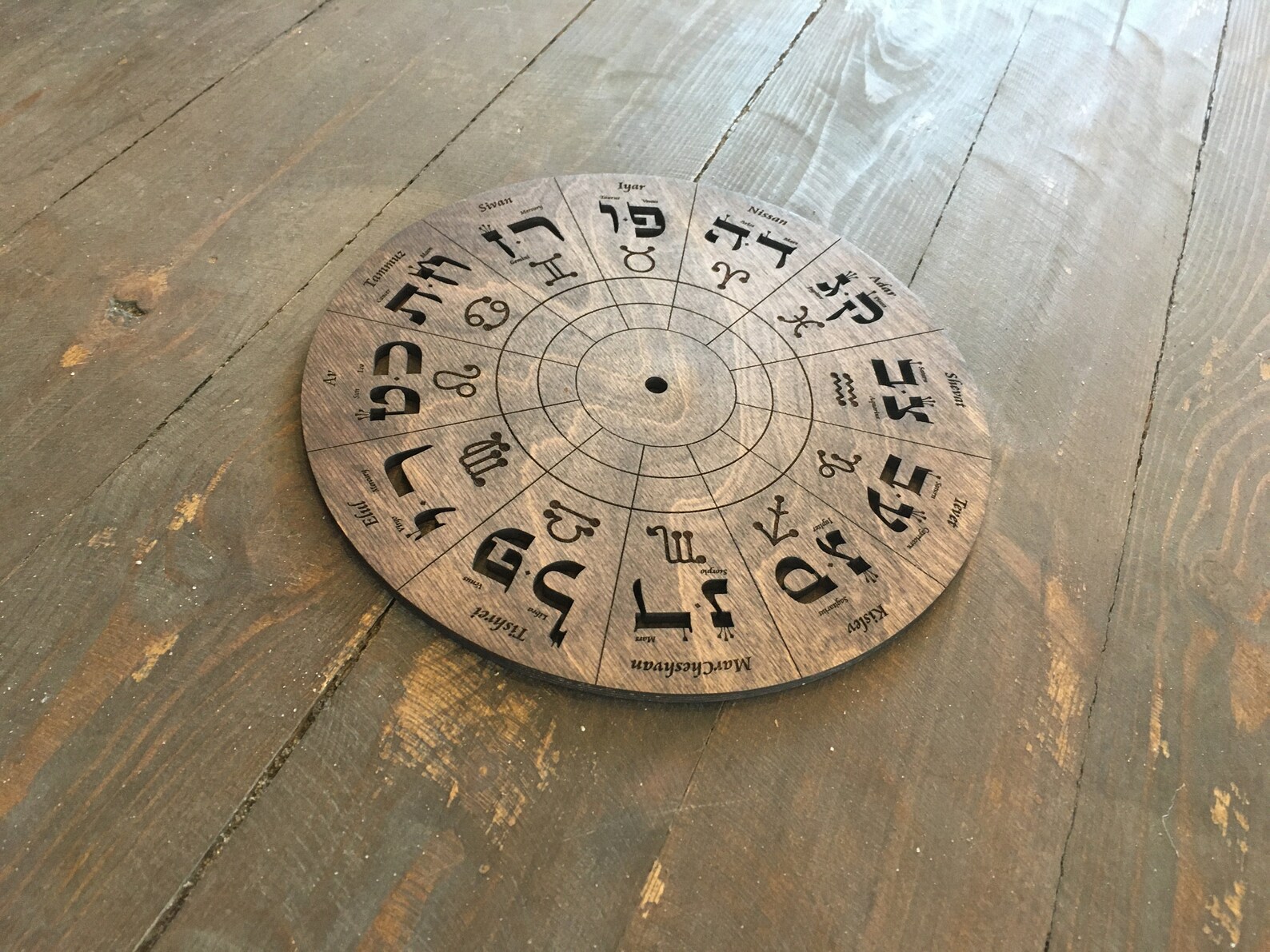Kabbalistic Astrology Circle of Signs Letters of The Months Etsy