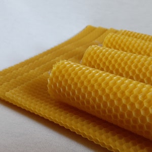 Bijenwas Honingraat Vellen voor Gewalste Kaars Maken 100% Pure Biologische Bijenteelt Honingraat Foundation Wax Frames Honingbijenkorf Apparatuur