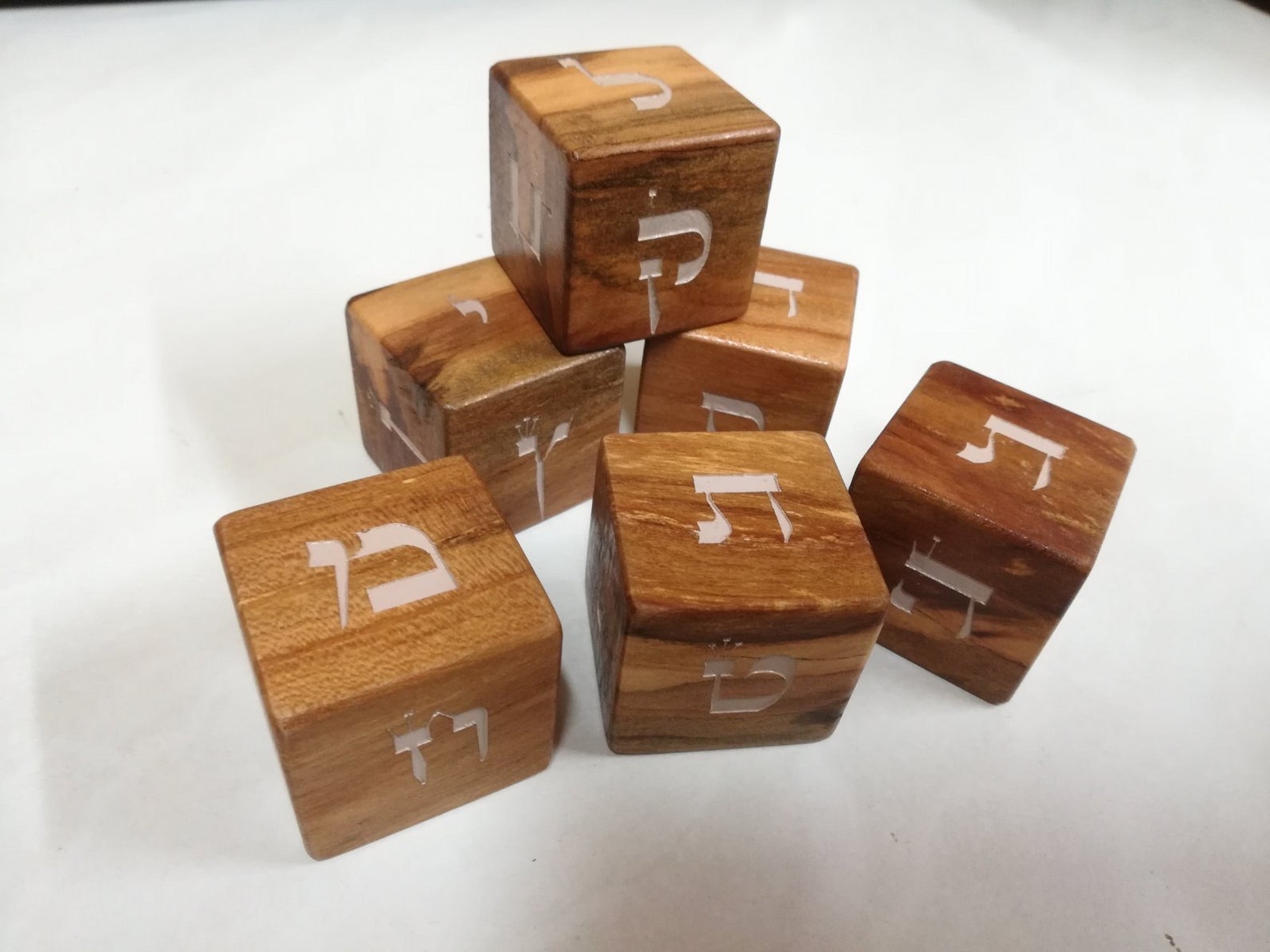 Hebrew Alphabet Wood Cubes Alef Bet Haivri Wooden Unfinished Etsy