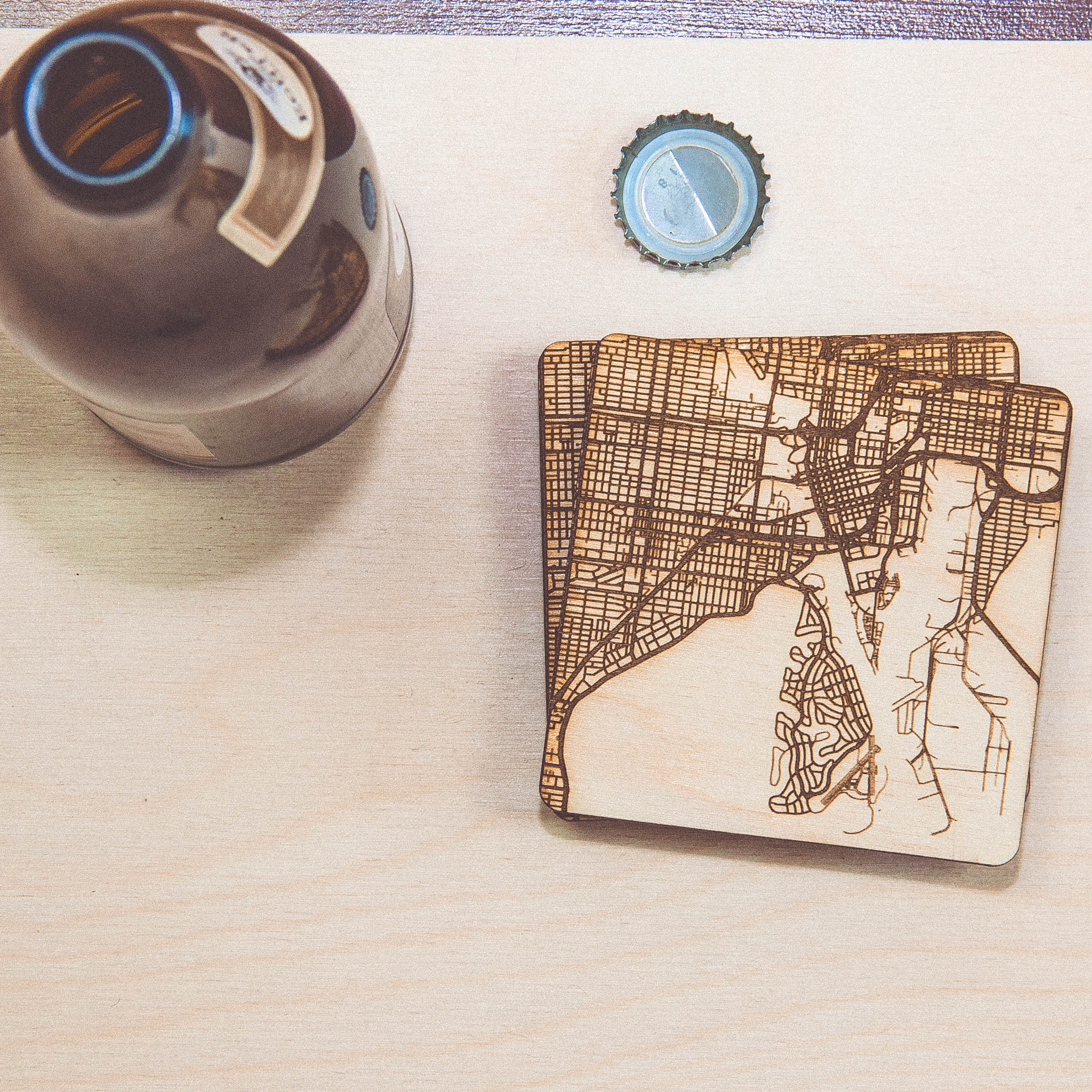 Street Map Coasters Custom Map Coasters Drinkware Coasters Etsy