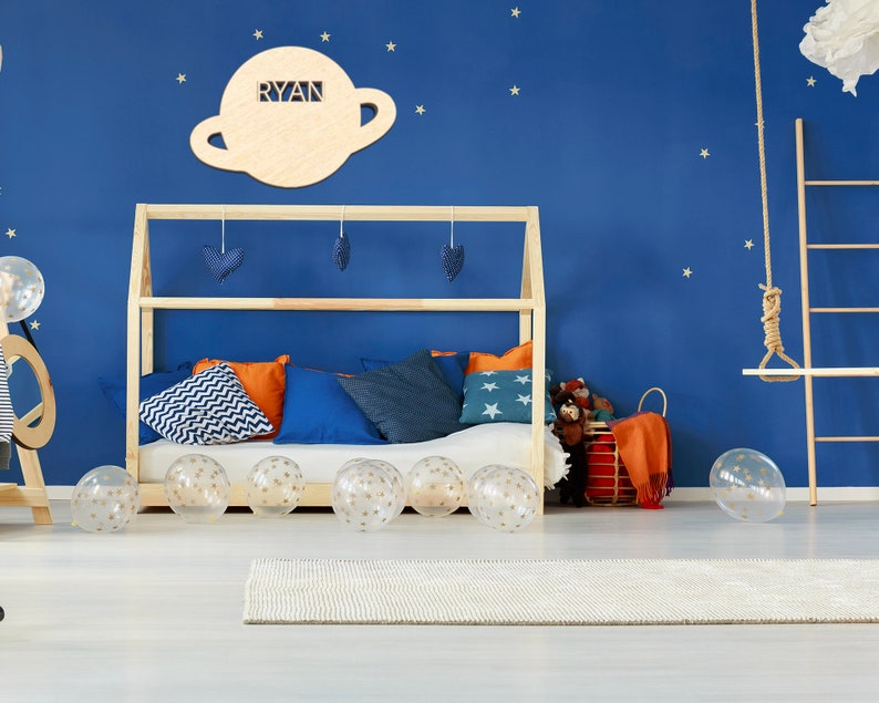 Custom Wood Saturn Wall Decor Wood Nursery Decor Girl Etsy