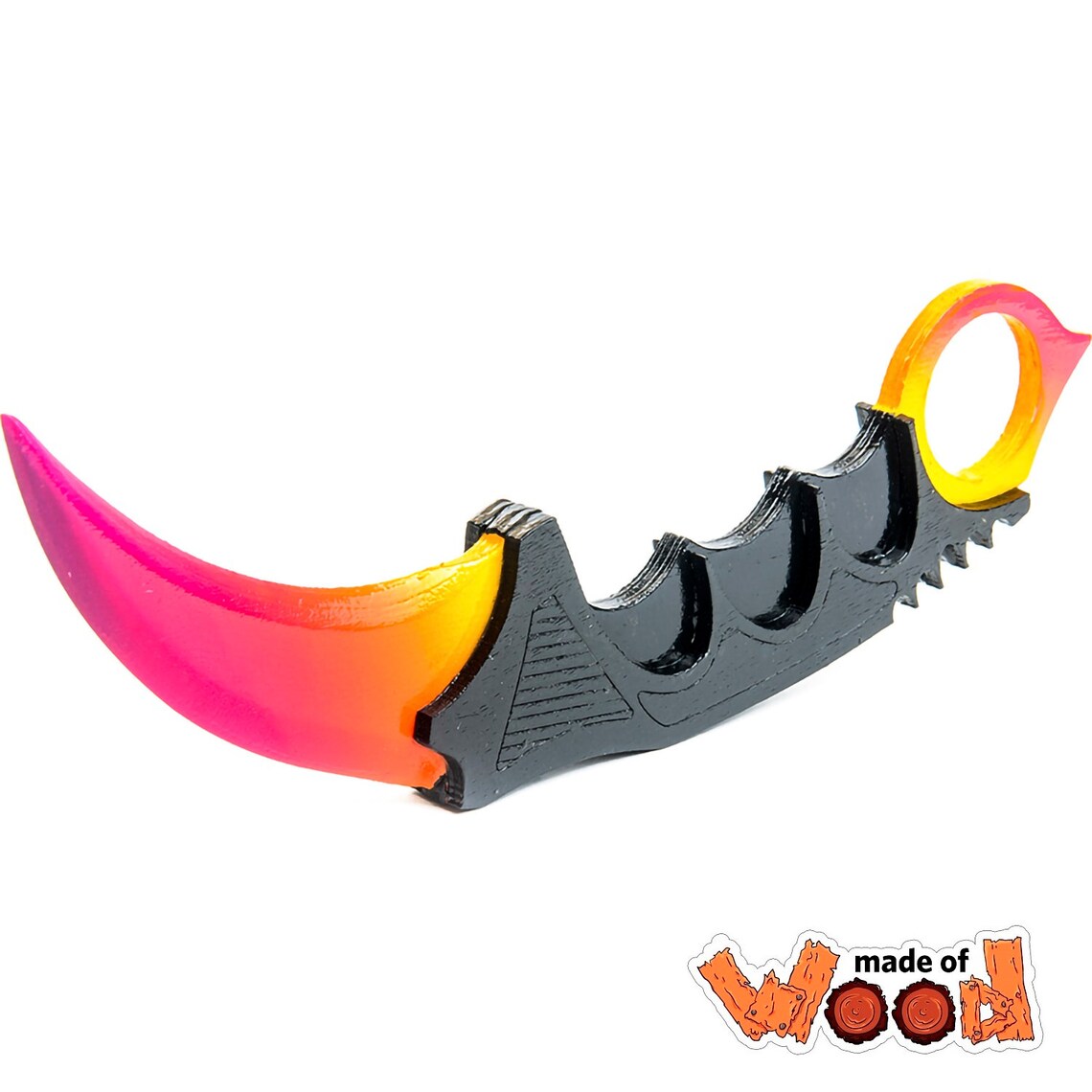 CSGO Wooden Knife Wooden Toys Karambit Fade Etsy