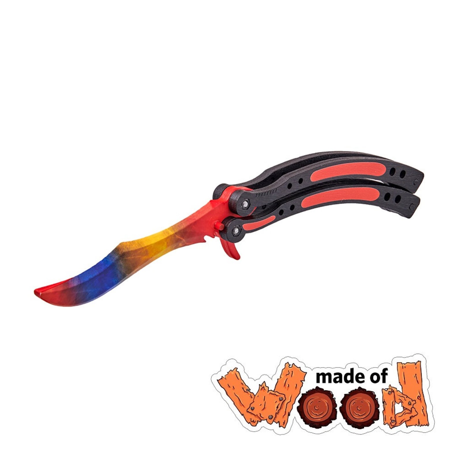 CSGO Wooden knife Butterfly Knife Marble Fade 2 15141 Etsy