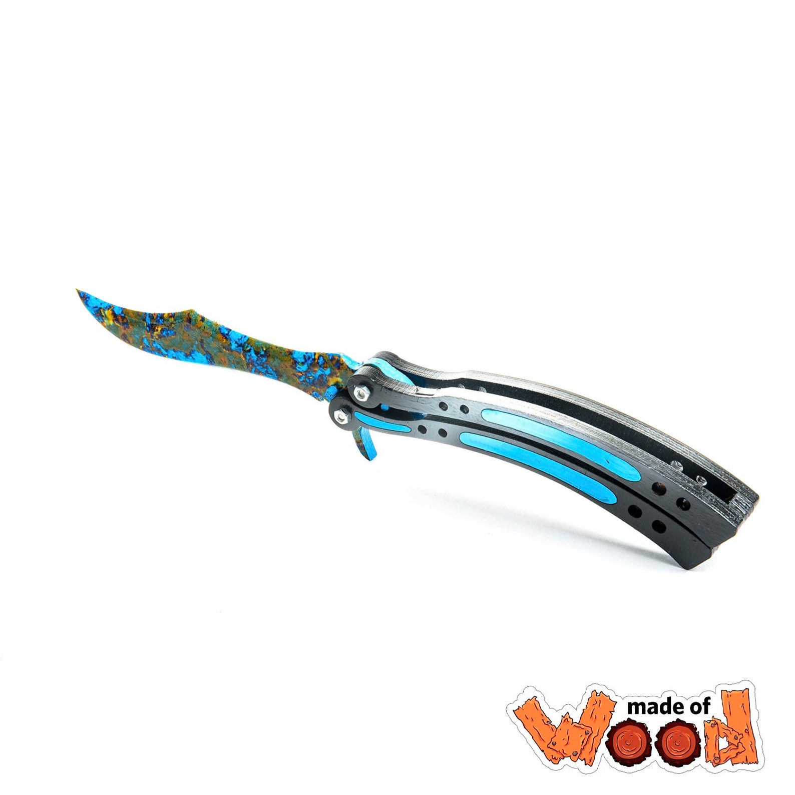 CSGO Wooden knife Butterfly Knife Case Hardened Etsy