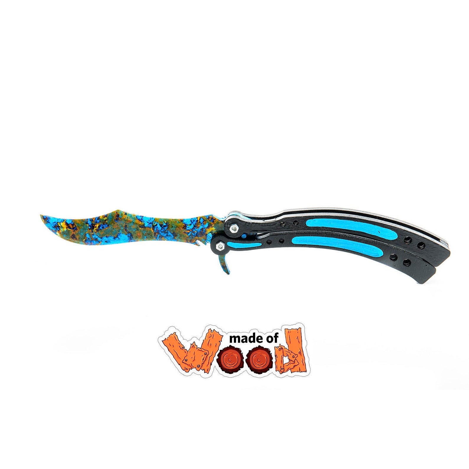 CSGO Wooden knife Butterfly Knife Case Hardened Etsy