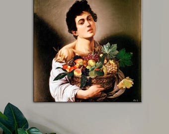 Caravaggio Canvas Print: Boy with Fruit Basket, Renaissance Art Reproduction