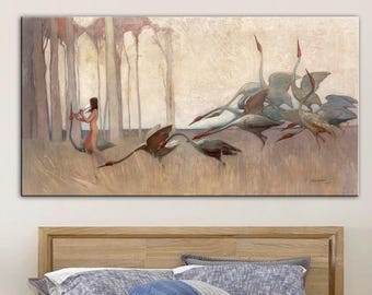 The Spirit of the Plains by Sydney Long Print Canvas Reproduction Art