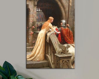 God Speed Painting Canvas Print: Edmund Blair Leighton Knight Art