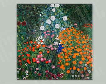 Farm Garden Canvas, Gustav Klimt Reproduction Print