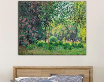 Claude Monet The Parc Monceau Canvas Print – Famous Impressionist Painting, Paris Park Wall Art, Vintage French Decor, Garden Wall Art