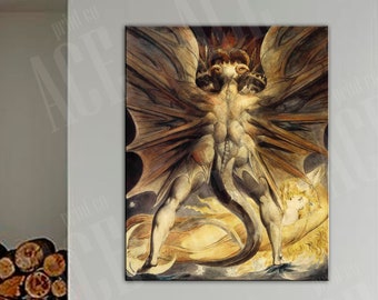 William Blake Red Dragon Canvas Print, Woman Clothed Sun Reproduction