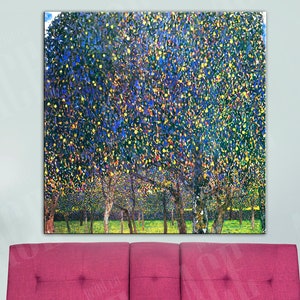 Gustav Klimt Canvas, Pear Tree Print Reprodukcja